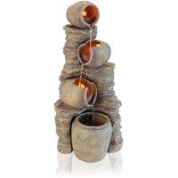 Primrose Water Feature Fountain Cascade Classical Earthenware Pottery 117cm in Stone