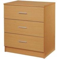 Timber Art Design Rio Costa Chest 3 Drawers Bedroom Living Room Storage in Brown