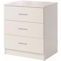Timber Art Design Rio Costa Chest 3 Drawers Bedroom Living Room Storage in White