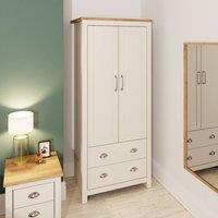 Timber Art Design Lisbon 2 Door 2 Drawer Wardrobe in Cream