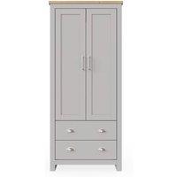 Timber Art Design Lisbon 2 Door 2 Drawer Wardrobe in Light Grey