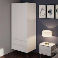 Timber Art Design 2 Door 2 Drawer Wardrobe White
