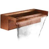 Primrose Corten Steel Waterfall Water Feature Sheer Descent Bottom Supply 60cm in Copper