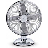 Oypla 12" Chrome Electric Desk Fan in Silver