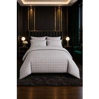 Grace Brushed Duvet Cover Set Premium Microfiber with Matching Pillowcases in Grey | Size: King