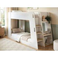 Flair Fern Bunk Bed White & Oak | Size: Single