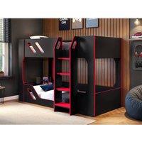 Flair Shuttle Gaming Bunk Bed Black & Red | Size: Single