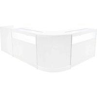 Monstershop Luna LED Shop Counter Set CM60, TB60 & 2 x B1200 - White