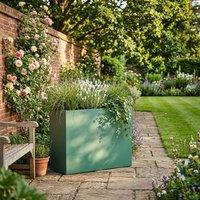 Nicoman Metal Planter Galvanised Steel Trough Planter - 90cm x 82cm in Green | Size: 90 cm x 82 cm