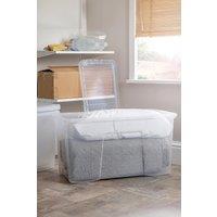 Wham Crystal 3 x 110L Stackable Plastic Storage Boxes with Lids Clear