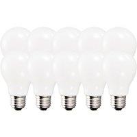 Harper Living 8.5 Watts A60 E27 LED Bulb Opal Cool White Dimmable, Pack of 10 in Clear