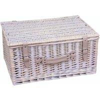 Red Hamper H004P/HOME Wicker Provence 60cm Standard Empty Picnic Basket in White