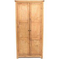 Cabinet Bits Lugo 2 Door Wardrobe Brass Knob in Light Brown