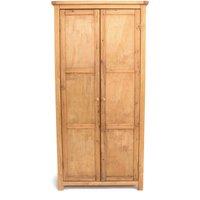 Cabinet Bits Lugo 2 Door Wardrobe Wood Knob in Light Brown