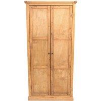 Cabinet Bits Lucca 2 Door Wardrobe Brass Knob in Light Brown