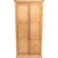 Cabinet Bits Lucca 2 Door Wardrobe Wood Knob in Light Brown