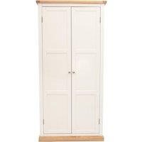 Cabinet Bits Trevi 2 Door Wardrobe Chrome Knob in Off-White