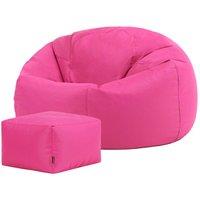icon Classic Indoor Outdoor Bean Bag & Pouffe Navy Blue Bean Bag Chair in Pink