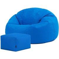 icon Classic Indoor Outdoor Bean Bag & Pouffe Navy Blue Bean Bag Chair