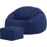 icon Classic Indoor Outdoor Bean Bag & Pouffe Navy Blue Bean Bag Chair