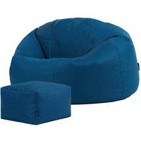icon Classic Indoor Outdoor Bean Bag & Pouffe Navy Blue Bean Bag Chair in Teal