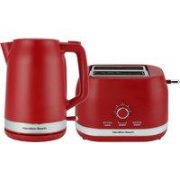 Hamilton Beach Ella Red Kettle & Toaster Set