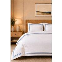 Pamposh 500 Thread Count Egyptian Cotton Sateen Duvet Cover Sets in Cool White | Size: Double