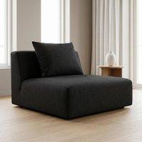 Abakus Direct Tokyo Single Seat Basket Weave Fabric with Deep Seats in Black
