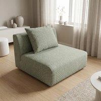 Abakus Direct Tokyo Single Seat Basket Weave Fabric with Deep Seats in Light Green