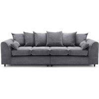 SOFA SCENE LTD CHICAGO 4 SEATER GREY JUMBO CORD SOFA