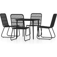Berkfield Home 5 Piece Garden Dining Set Black