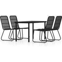 Berkfield Home 5 Piece Garden Dining Set Black
