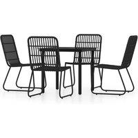 Berkfield Home 5 Piece Garden Dining Set Black