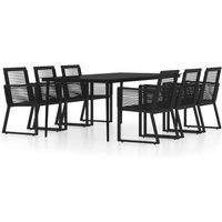 Berkfield Home 7 Piece Garden Dining Set Black