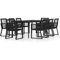 Berkfield Home 9 Piece Garden Dining Set Black