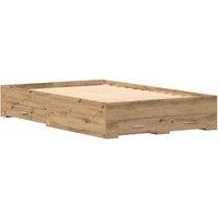 Berkfield Home Bed Frame with Drawers Artisan Oak 120x200 cm Engineered Wood in Brown