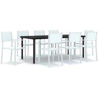 Berkfield Home 9 Piece Garden Dining Set White
