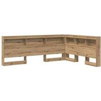 Berkfield Home Storage Headboard with Shelf with Headboard with Storage Artisan in Brown
