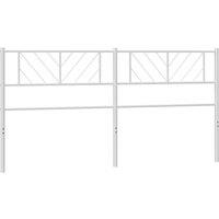 Berkfield Home Metal Headboard White 180 cm