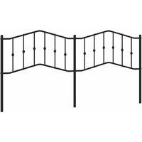 Berkfield Home Metal Headboard Black 193 cm