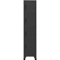 Berkfield Home Locker Cabinet Anthracite 38x45x180 cm Steel in Charcoal | Size: 38 x 45 x 180 cm