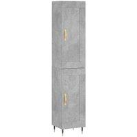 Berkfield Home Highboard Concrete Grey 34.5x34x180 cm Engineered Wood