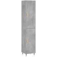 Berkfield Home Highboard Concrete Grey 34.5x34x180 cm Engineered Wood