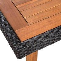 Berkfield Home Durable 5 Piece Outdoor Dining Set Poly Rattan Black & Brown