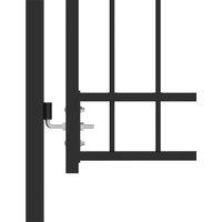 Berkfield Home Sturdy Fence Gate with Spikes Steel 100x125 cm Black