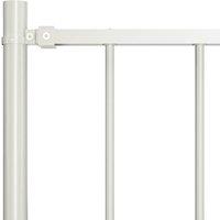 Berkfield Home Durable Fence Panel with Posts Powder-coated Steel 1.7x0.75 m White