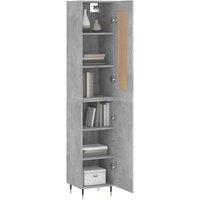 Berkfield Home Highboard Concrete Grey 34.5x34x180 cm Engineered Wood