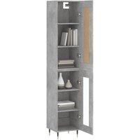 Berkfield Home Highboard Concrete Grey 34.5x34x180 cm Engineered Wood