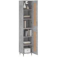 Berkfield Home Highboard Concrete Grey 34.5x34x180 cm Engineered Wood