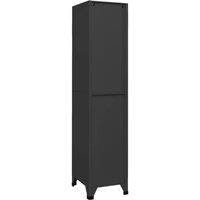 Berkfield Home Locker Cabinet Anthracite 38x45x180 cm Steel in Charcoal | Size: 38 x 45 x 180 cm